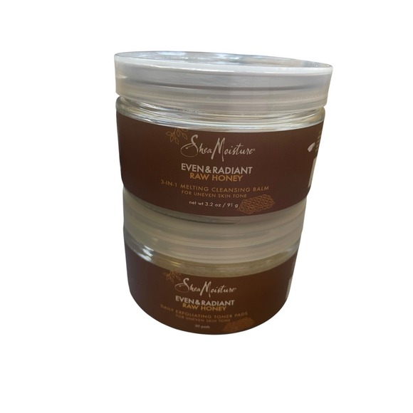 SheaMoisture EVEN & RADIANT • RAW HONEY  Toner Pads - 30‎ PADS & CLEANSING BALM - Picture 1 of 2